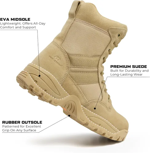 Miniatura 2 de Maelstrom TAC FORCE botas de trabajo tácticas militares, con cierre, de 8 pulgadas