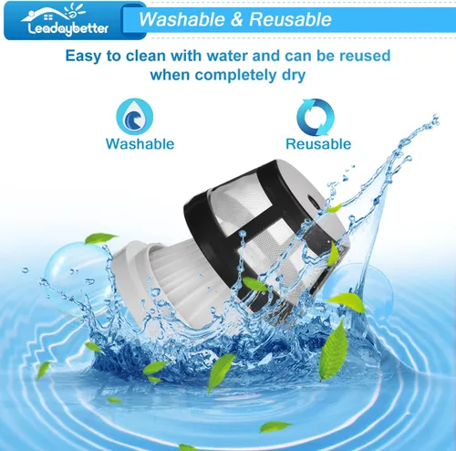 Miniatura 5 de Leadaybetter 29869 Filtros compatibles con Bissell AeroSlim 29869 29861 29867 29868 29866 2986 29864 2986T 29863, paquete de 4 repuestos de filtro