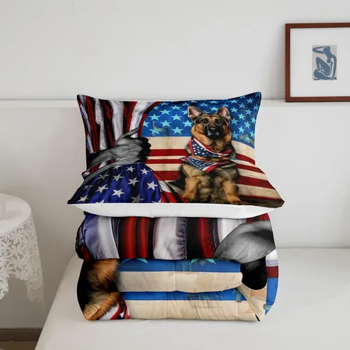 Miniatura 7 de Castle Fairy - Juego de funda de edredón con bandera estadounidense tamaño King, ropa de cama para niñas y adolescentes, funda de edredón con Multi