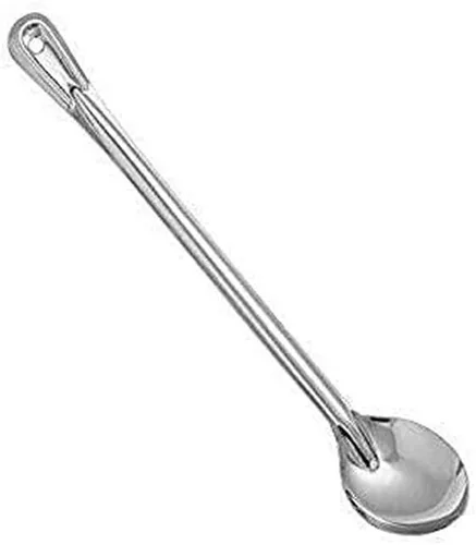Winco Prime - Cuchara para untar de acero inoxidable, NSF, sólida, 18"