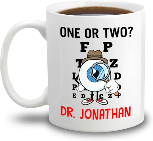 Miniatura 12 de Taza de café personalizada para oftalmólogo con texto en inglés "Thank You For Being An Awesome Oftalmologist", taza de café personalizada