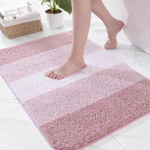 Miniatura 44 de Exclusivo Mezcla Tapetes de baño de 17 x 24 pulgadas, extra suaves, antideslizantes, absorbentes, de microfibra, lavables a máquina, de secado