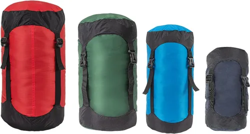 2 sacos de compresión de 8L/18L/25L/35L, saco de dormir ligero, saco de compresión para camping, senderismo, viajes de mochilero