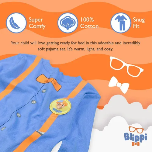 Miniatura 3 de Blippi Boys' Little Snug Fit Cotton Pajamas