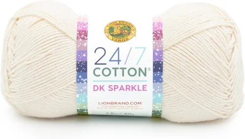Miniatura 51 de Lion Brand Yarn Estampados DK de algodón 24/7, hilo para tejer, ganchillo y manualidades, azul, paquete de 1 Cotton Yarn for Knitting, Crochet