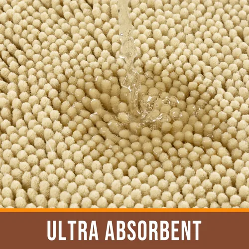 Miniatura 3 de Alfombra de baño de felpilla de 24 x 16 pulgadas, extra suave, absorbente, de secado rápido, lavable a máquina, antideslizante, para bañera, ducha