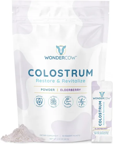 Miniatura 13 de WONDERCOW Polvo de Suplemento de Calostro para la Salud Intestinal, Apoyo Inmunológico, Recuperación Muscular y Bienestar Superalimento Natural