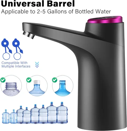 Miniatura 2 de Dispensador de agua de 5 galones - Bomba de agua potable eléctrica automática con carga USB para jarras de 2 a 5 galones Verde