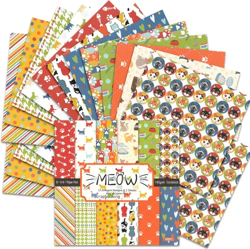 Miniatura 12 de BLEDS Papel de álbum de recortes, bloc de 24 hojas de papel para álbumes de recortes de manualidades de 12x12 pulgadas con patrón de galaxia