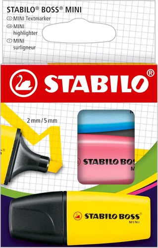 Miniatura 9 de STABILO - BOSS MINI - Resaltador - Pack de 5 - Colores surtidos