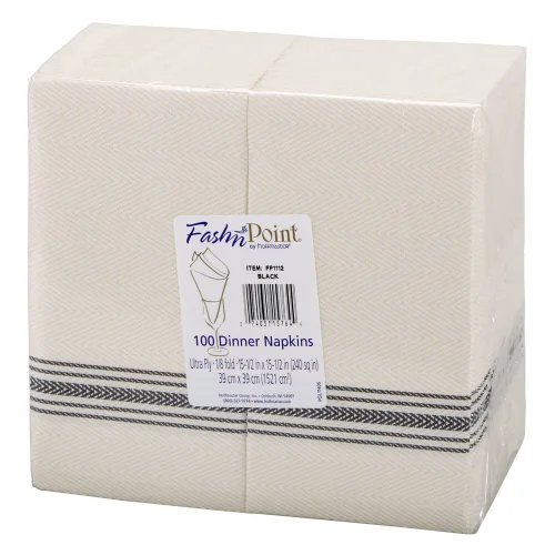 Miniatura 3 de Hoffmaster FP1112 FashnPoint - Servilleta impresa con toalla de cocina en blanco y negro, ultra capa, 15 1/2 pulgadas x 15 1/2 pulgadas, plegado 1/8