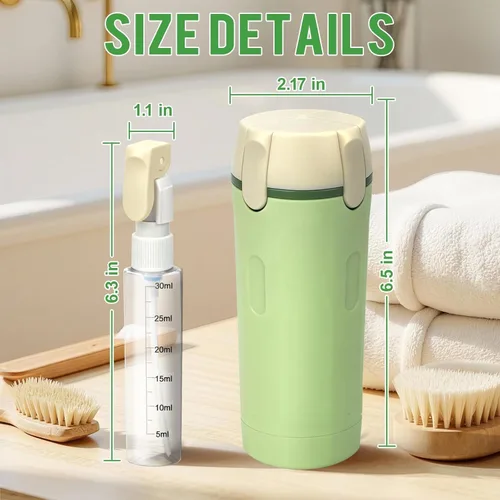 Miniatura 2 de Dispensador de viaje 4 en 1, paquete de 4 botellas de viaje de 1.0 fl oz para artículos de tocador, recargable, a prueba de fugas y portátil