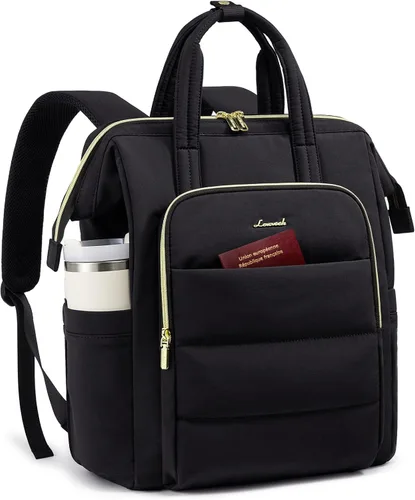 Miniatura 25 de LOVEVOOK - Mochila para laptop de mujer, para viaje de negocios, bolsa de trabajo, para computadora, Azul oscuro, Classic