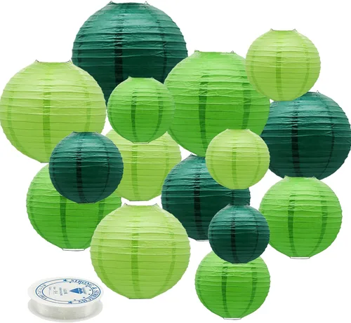 Miniatura 12 de 15 linternas de papel negras y doradas, redondas, colgantes, chinas, de 4, 6, 8, 10, 12 pulgadas, para despedida de soltera, compromiso, boda, bebé