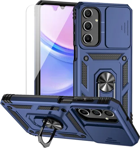 Miniatura 16 de Funda para Samsung Galaxy A16 5G con cubierta para lente de cámara, protector de pantalla HD, doble capa de grado militar, probada contra caídas