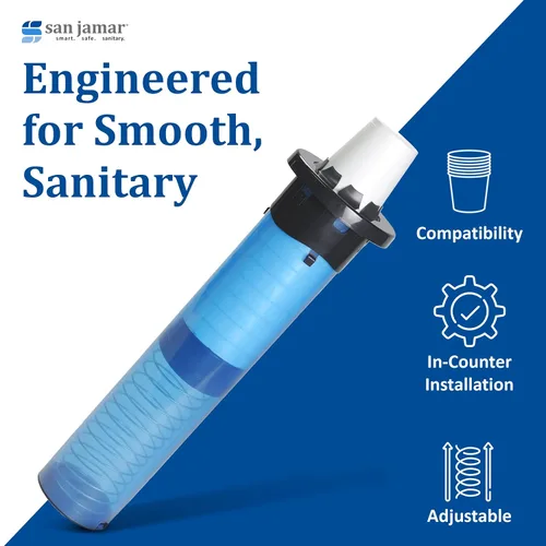 Miniatura 6 de San Jamar Sentry Dispensador de Vasos Empotrado en Mostrador para Vasos de 8-44 Oz con Palanca Ajustable para Restaurantes, Comedores y Comida