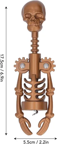 Miniatura 2 de Sacacorchos de calavera Abridor de botellas de vino Herramienta de apertura de esqueleto Sacacorchos de metal Hueso Vino tinto Vino tinto Vino