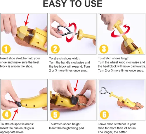 Miniatura 4 de Shoe Stretcher Women 4-way Shoe Expander Widener Shoe Tree Shape for Wide Feet