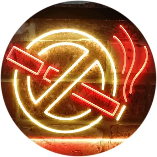 Miniatura 14 de ADVPRO No Smoking Non Smoke Warning Shop Restaurant Dual Color LED Neon Sign Blue & Red 12" x 8.5" st6s32-i3189-br