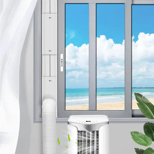 Miniatura 8 de Kit de ventilación de puerta de aire acondicionado portátil, kit de sellado de ventilación de ventana de CA adecuado para manguera de escape de CA