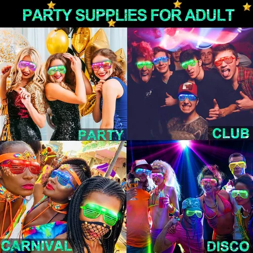 Miniatura 10 de TURNMEON Paquete de 20 lentes LED, regalos de fiesta para el día de San Valentín, 6 colores que brillan en la oscuridad, suministros de fiesta