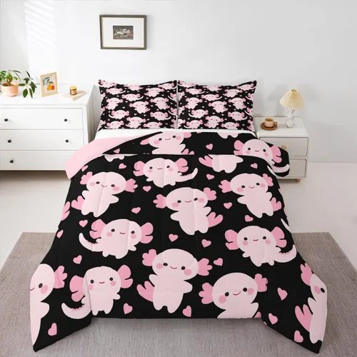 Miniatura 29 de Feelyou Juego de edredón de sandía, tamaño individual, juego de ropa de cama de frutas frescas de verano para niños, decoración de frutas rojas, 1