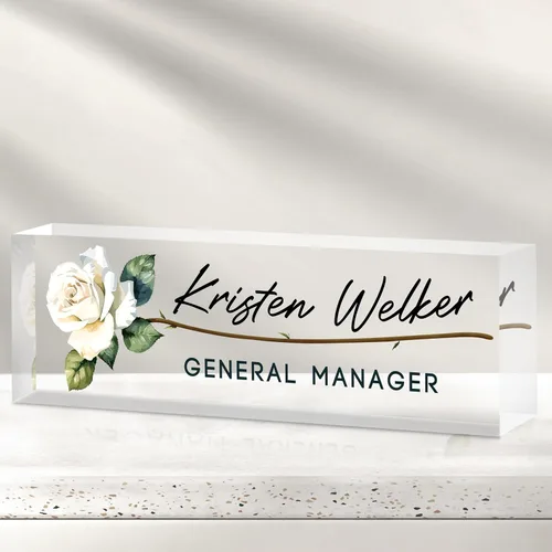 Miniatura 49 de Placa de Nombre Personalizada para Escritorio, Placas de Nombre Personalizadas para Escritorios, Placa de Nombre Personalizada de Acrílico