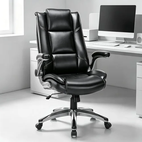 Miniatura 10 de COLAMY Silla de Oficina Ejecutiva de Cuero - Silla de Escritorio de Computadora para Casa con Respaldo Alto con Brazos Abatibles Acolchados, Bloqueo