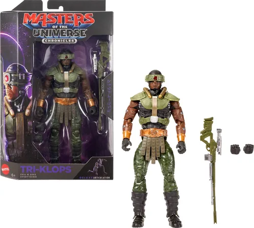 Masters of the Universe Figura de acción Chronicles Tri-Klops, película precisa de 6.5 pulgadas 2026, articulación de 30 puntos