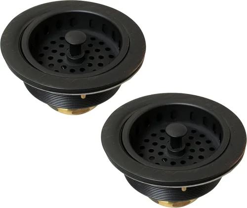 Miniatura 23 de Westbrass D214-05 - Colador grande para fregadero de cocina estilo poste de 3-1/2 pulgadas, níquel pulido