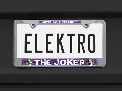 Miniatura 2 de Elektroplate - Marco de matrícula de Batman Joker cromado (marco completo)