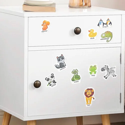 Miniatura 7 de Libro de calcomanías reutilizables para niños, calcomanías de animales, juguetes educativos de aprendizaje, calcomanías de viaje, libros