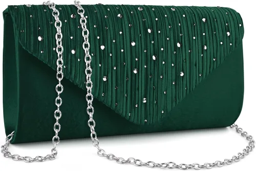 Miniatura 12 de TINDTOP Bolsos de mano de noche para mujer, bolsos de mano para boda, fiesta, cóctel, graduación, bolsa cruzada de hombro tipo sobre for Formal