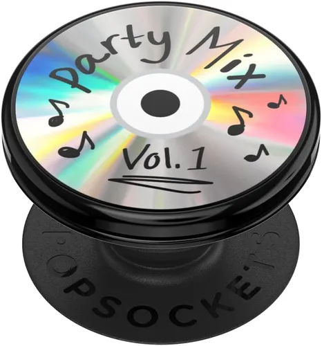 PopSockets - Agarre para teléfono con soporte expandible, agarre adhesivo - Backspin Party Mix CD