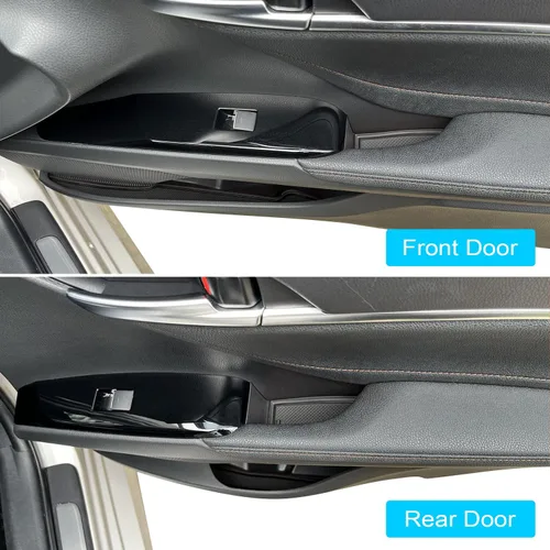 Miniatura 3 de Para Toyota Camry Accessories 2018 2019 2020 2021 2022 2023 2024 Inserto de portavasos personalizado, organizador de consola central, tapete de Negro