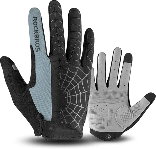 ROCKBROS Guantes de ciclismo para hombre, guantes de bicicleta de montaña, guantes de bicicleta SBR Pad antideslizante guantes de conducción en