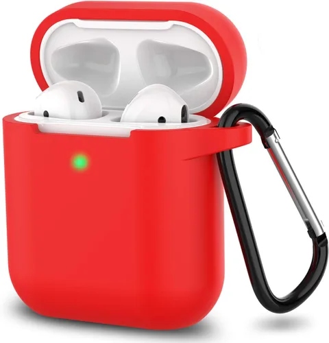 Miniatura 10 de Funda para AirPods de silicona, de protección completa, compatible con Apple AirPods 1 y 2, funda de carga inalámbrica y con cable