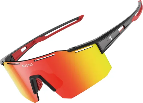 Miniatura 27 de suoso Gafas de sol deportivas de ciclismo para hombre: gafas de sol polarizadas ligeras con protección UV para jóvenes, béisbol, softbol, correr