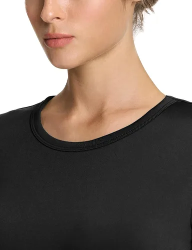 Miniatura 5 de TSLA Conjunto de ropa interior térmica para mujer, vellón suave, pantalones largos, primera capa cálida para invierno, parte superior e inferior