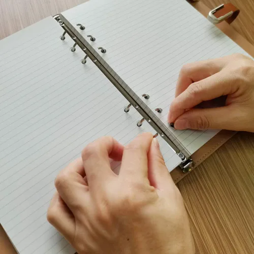 Miniatura 4 de Papel rayado A5, recambios para planificador Filofax, organizador, carpetas, perforado de 6 agujeros, 100 hojas/200 páginas, 100 g/m², blanco, 5.8 x