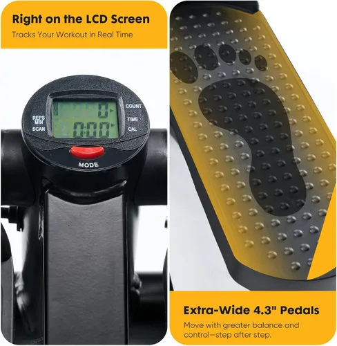 Miniatura 5 de NEWBULIG Mini paso a paso para ejercicio en casa, máquina de escalones para gimnasio en casa, portátil, para entrenamiento de cuerpo completo