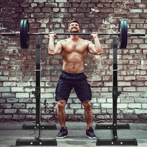 Miniatura 5 de ZENY Soporte ajustable para pesas en cuclillas, soporte de prensa de banco para entrenamiento de fuerza en el gimnasio en casa, carga máxima de 550