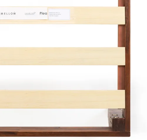 Miniatura 8 de Mellow Naturalista Classic - Cama de plataforma de madera maciza de 12 pulgadas con listones de madera, no necesita somier, fácil montaje