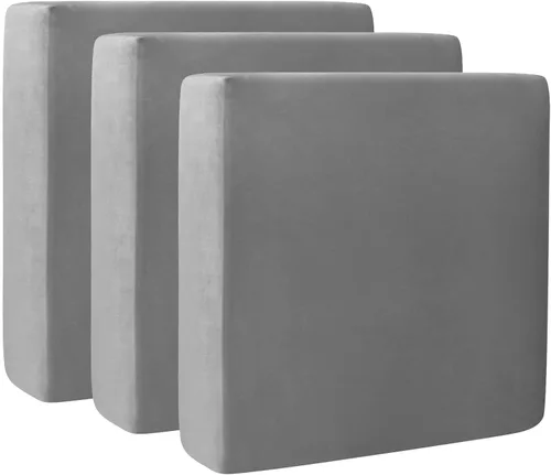Miniatura 36 de Fundas de cojín de terciopelo para sofá, funda elástica para cojín de sofá suave, protector de muebles extraíble y lavable para sala de estar, Negro