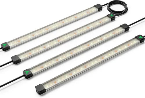 VIVOSUN Lumaray - Barras de luz LED de crecimiento de 16 pulgadas (4 bares), iluminación lateral de espectro completo con 60% de luz roja de hasta