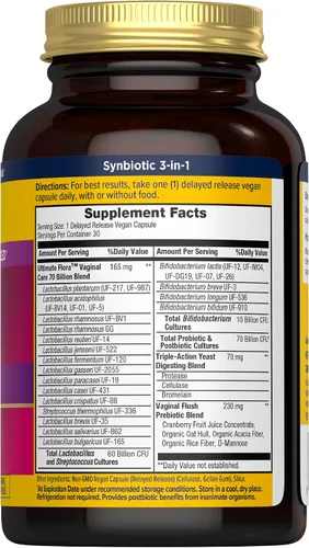 Miniatura 2 de Renew Life Ultimate Flora Probiotics for Women 70 mil millones de UFC Cápsulas veganas de liberación retardada Formulado por médicos Vaginal