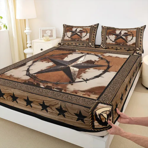 Miniatura 31 de Bonita sábana bajera ajustable para niños, tamaño individual, juego de ropa de cama rústica de pollo, decoración de dormitorio para niños y adultos