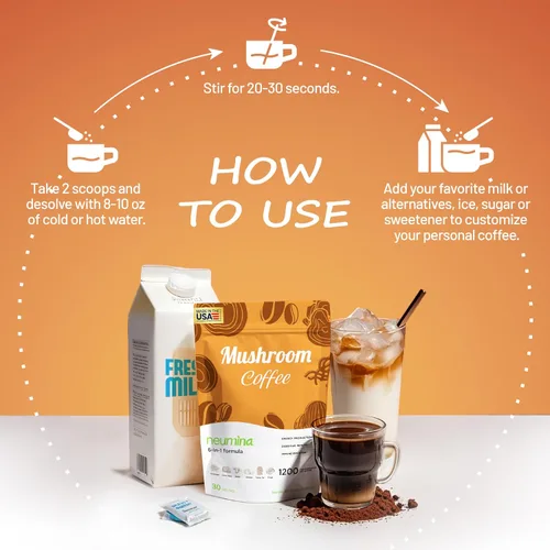 Miniatura 6 de Neumina Café de hongos 6 en 1, café energético con 6 hongos adaptogénicos