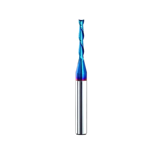 BRD204 Broca de enrutador de inmersión en espiral de carburo sólido 2 flautas corte CNC Router Bits Molino de extremo NACO recubierto 1/8 "CD X 3/4"