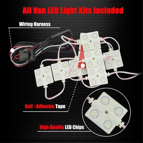 Miniatura 6 de Kit de luz LED interior Ampper, para furgoneta, Blanco